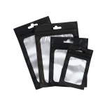 50 tk matt t&otilde;mblukuga kilekott Alumiiniumfooliumist hologramm toidukott V&auml;ike veekindel t&otilde;mblukk Taassuletavad kotid Kingipakend 6x10cm valge