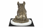 French Bulldog, Frenchie II - dog figurine, statue on white marble, trophy for Art-Dog dog show exhibition