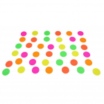 Neoonist vanik PVC materjalist peodekoratsioon UV mustvalgus v&auml;rviline Round