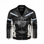 Meeste jakk Uus mantel Mood Euroopa ja Ameerika Locomotive Pu Riided Velvet Noorte Nahkjakk Mehed L