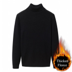 Kaelusega kampsun meeste s&uuml;gistalvine kudum pikkade varrukatega k&otilde;rge kaelusega kampsun meeste riided pulloverid M must