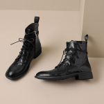 Krazing Pot Lammanahast S&uuml;gis-Talvised Kingad Madala Kontsaga Mootorratturi Saapad &Uuml;mara Ninaga Hoiavad Soojas Paeladega Ankle Boots 34 must