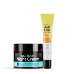 Ustraa Night Cream - De-Tan & Anti-ageing cream for Men - 50 g | Effective Tan Removal | No Mineral Oil & Anti-Acne Spot Gel-15 ml