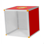 Lucky Draw Box h&auml;&auml;letusannetus aastakoosoleku raha kogumiseks 25x25x25cm l&auml;bipaistev