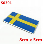 3D autokleebis Rootsi riigilipu embleem auto kere akna uksele Volvo S90 SAAB SCANIA VW