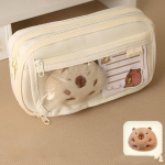 Capybara pliiatsikott T&otilde;mblukuga kirjatarvete korraldaja Kaasaskantav pliiatsi hoiukott Kooli kontoritarbed B