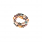Bague 2 Rangs en Perles d'Eau Douce Multicolores
