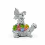 P&auml;ikeseenergial t&ouml;&ouml;tav inglikilpkonna aia haldja valguskuju &ndash; vaigust dekoratiivne ornament Succulent turtle angel