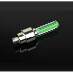 Phare avant de bicyclette, roheline--Bouchon de Valve de Pneu, valgusdiood, mis on varustatud roue de voiture, moto, v&eacute;lo, lampe n&eacute;on, 2 t&uuml;kki