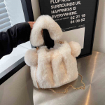 S&uuml;gistalvine pl&uuml;&uuml;sist k&auml;ekott Naiste &uuml;hev&auml;rviline mitmek&uuml;lgne pehme imitatsioon karusnahast &otilde;lakott Armsad villased palliketi ristkotid