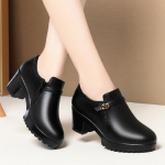 mood Suurus 34-41 Paks Konts Platvormiga Kingad 2024 Kevad S&uuml;gis K&otilde;rged Kontsad Terava Ninaga &Uuml;hed Kingad Must Kontorisse Mudel Ema Elegantne 34(Foot22cm)