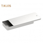 1/3 tk metallist hoiukast, sileda servaga r&auml;sivaba kompaktne disain, kaasaskantav mitmeotstarbeline ristk&uuml;likukujuline t&uuml;hi mini metallist plekk-karbi konteiner must