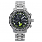 Citizen Promaster Geo Trekker roostevabast terasest must sihverplaadiga Eco-Drive BY3006-53E 200M meeste piloodikell must