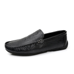 Moodne Krokodillimuster Meeste Vabaaja Jalatsid Stiilsed K&auml;sit&ouml;&ouml; Meeste Mokassiinid Ehtne Nahk Meeste Slip-on Kingad Mugavad V&auml;lisjalatsid 38 pruun