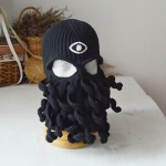 Uus kassi k&otilde;rvam&uuml;ts K&auml;sitsi kootud kuradisarv Naljakas naiste s&uuml;gis- ja talvevillane soe kootud m&uuml;ts 56-59cm