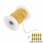 5 m/partii Kuld Must Pronks h&otilde;bedased V&auml;rvilised metallist kuulhelmeste ketid 1,2&ndash;4 mm DIY kaelakeede jaoks Ehted Leiud Aksessuaarid Gold 1.2mm