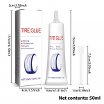 Rehviparandusliim 50ml Tugev kleepuv liimimine kummist tsemendist rehvikorgi tihendi tihendid must k&uuml;lgseinte parandustsement maastikul kasutamiseks