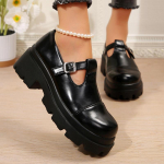 Moodsad korterid, platvormid, nahast naiste kingad, moes k&otilde;ndimine, mugavad jalan&otilde;ud, naiste jalatsid 36 pruun