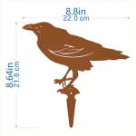 1 tk Black Crow metallist linnuaia kuju Muutke selle kujuga oma v&auml;liruumi. Ideaalne &otilde;ue, aeda ja murule. must