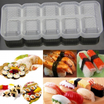 Sushivormi riisipall 5 rulliga mittekleepuva pressiga t&ouml;&ouml;riist valge