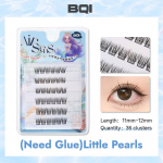 BQI Liimivabad ripsmed, Merineitsi stiilis kunstripsmed, liimi pole vaja, looduslikud liimivabad ripsmed