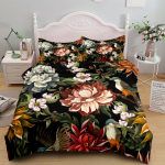 Sujuvate Maalitud Lindude ja Lilledega Voodipesu Komplekt V&auml;ike &Uuml;hene Twin Kahene Queen King Cal King Suurusega Voodipesu Komplekt 140x210cm