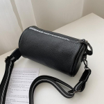 Silindriline ehtsast nahast naiste &otilde;lakott, moekas lihtne naiste crossbody-kott, vabaaja kandekott, trendikas messenger-kott (20cm<Max Length<30cm) gray