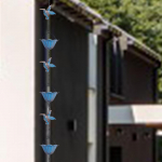 Replacement Downspouts 94.49 inch Rain Chain for Gutters Eaves Drainage Awnings Bird Bath Water