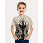 Multikas naljakas koletis 3D prinditud poiste vabaaja l&uuml;hikeste varrukatega T-s&auml;rgid Mugav suvine t&auml;navamood poistele ja t&uuml;drukutele 100