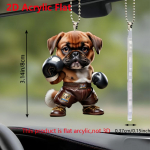 2D akr&uuml;&uuml;list prantsuse buldogi bokseri rippuvad ehted, j&otilde;ulukaunistused, auto tahavaatepeegel ja v&otilde;tmehoidja ripats