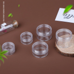 10/15/20g PS-i kreemi- ja pulbrireisipudelikomplekt &ndash; &uuml;marap&otilde;hjaline kosmeetikapakend 2g clear lid