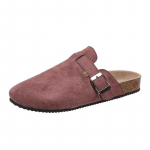 Naiste kingad Naiste kinnise varbaga sussid Lehma seemisnahast klotsid Naiste sandaalid Retro mood Aia suss Klots-suss 2024 Uus 40 khaki
