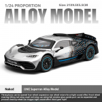 Uus 1:24 Mercedes-Benz AMG ONE Super Racing sulamist survevalatud automudeli heli ja valgust kogutav hobihobi s&uuml;nnip&auml;evakingitus poisile trendikad m&auml;nguasjad h&otilde;be