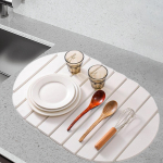 Dish Drying Mat Drainer Pad Diatomaceous A 60x39 cm Kitchen Counter for Coffee Bar