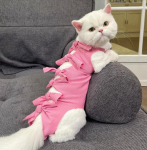 Hingav, elastne, hammustus- ja lakkumisvastane steriliseerimisvastane taastusriietus emastele kassidele. Large Upgrade