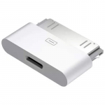 Valgustuse 30-pin adapter 8-pin isasest 30-pin emasesse laadimiss&uuml;nkroonimismuundur iPhone 4 4S iPad 2 3 iPod Touch laadimiskaablile valge