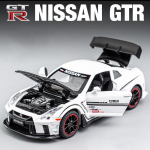 1:32 t&auml;issuuruses GTR R35 superauto sulamist auto m&auml;nguauto metallist kollektsiooni kaunistused mudelauto heli ja valgusega tagasit&otilde;mmatav laste m&auml;nguasi poisi kingitus valge