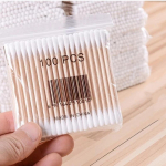 100 tk. Roosad kahepealised vatipulgad Naiste meigieemaldaja Puuvillane nina k&otilde;rvade puhastustarvikud valge