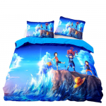 ONE PIECES Voodipesukomplekt Apinakas Ruffy Tekikate 3D-tr&uuml;kiga Tekikate Padjap&uuml;&uuml;r Lastele Poistele Teismelistele Kingitus Magamistoa Kaunistus 135x200cm-2pcs
