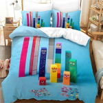 Multikakujulised numbritega voodipesukomplekt Tekikott Voodikomplekt Tekikate Padjap&uuml;&uuml;r Tekk Kuninga- ja Kuninganna suuruses Poistele T&auml;iskasvanutele Bedding Set&EU Single135x200cm