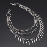 Kihiline punk-kett teksap&uuml;kstel, naiste nael-v&otilde;tmehoidjad v&ouml;&ouml;kohaketi ornament 1Pc