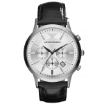 Emporio Armani AR2432 meeste h&otilde;bedane sihverplaadiga kronograafikell must/h&otilde;be