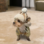 Adorable Dog Hat, Puppy Cap, Easy to Wear, Party Costume Accessory Headwear with Ear Holes for Cats S