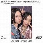 ITZY 9. minialbumi kuldplatvorm Nemo ver fotokaardi plakat QR YEJI RYUJIN KPOP Unit #2
