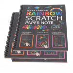 3 tk Kraapimispaber M&auml;rkus Mitmev&auml;rviline Rainbow Art Paberkaart Lapsed &Otilde;pilased Joonistusraamatud
