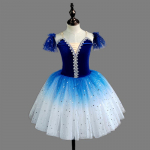 Laste Ballettseelik T&uuml;druku &Uuml;leminekuga V&auml;rvi Tantsuseelik Litritega Kitsas Ballettseelik Balleti esineja Kollektiivse Esituse R&otilde;ivad 140 cm sinine