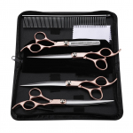 7-tollised 4tk kullast k&auml;epidemega k&auml;&auml;rid, professionaalsed lemmikloomade hooldamise juuksuri k&auml;&auml;ride komplekt