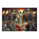 &Uuml;ks rahvas Jumala all Jeesuse plakat Seinamaaling L&otilde;uendimaal Seinakunsti plakat Magamistoa Elutoa Sisustus Kingitus 20x30cm