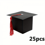 25 tk L&otilde;pum&uuml;tsi kommikarbid L&otilde;pukommikarp maiuspalaga tutiga koolil&otilde;pukingituseks L&otilde;pupeo tarvikud Pakendikarp kommikarp 25pcs black