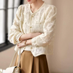 Pitsist žakaarmustriga v&auml;ike l&otilde;hnav mantel naistele, kevadine elegants, temperamendikas, pendeldaja jakk, top M